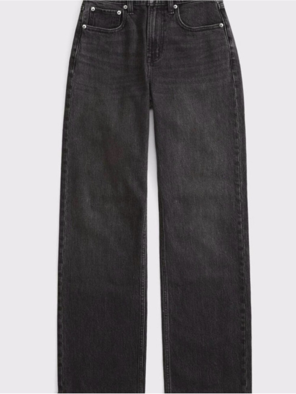Abercrombie High Rise curve love the loose jean in black wash